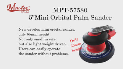 Master Palm 57580 5 "Air Palm Orbital Sander-Perfekt für schnelles und leistungs starkes Hands chleifen mit geringer Höhe